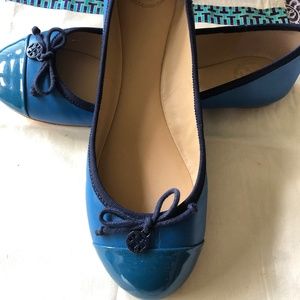 Tory Burch Chelsea Ballet Cap Toe Blue